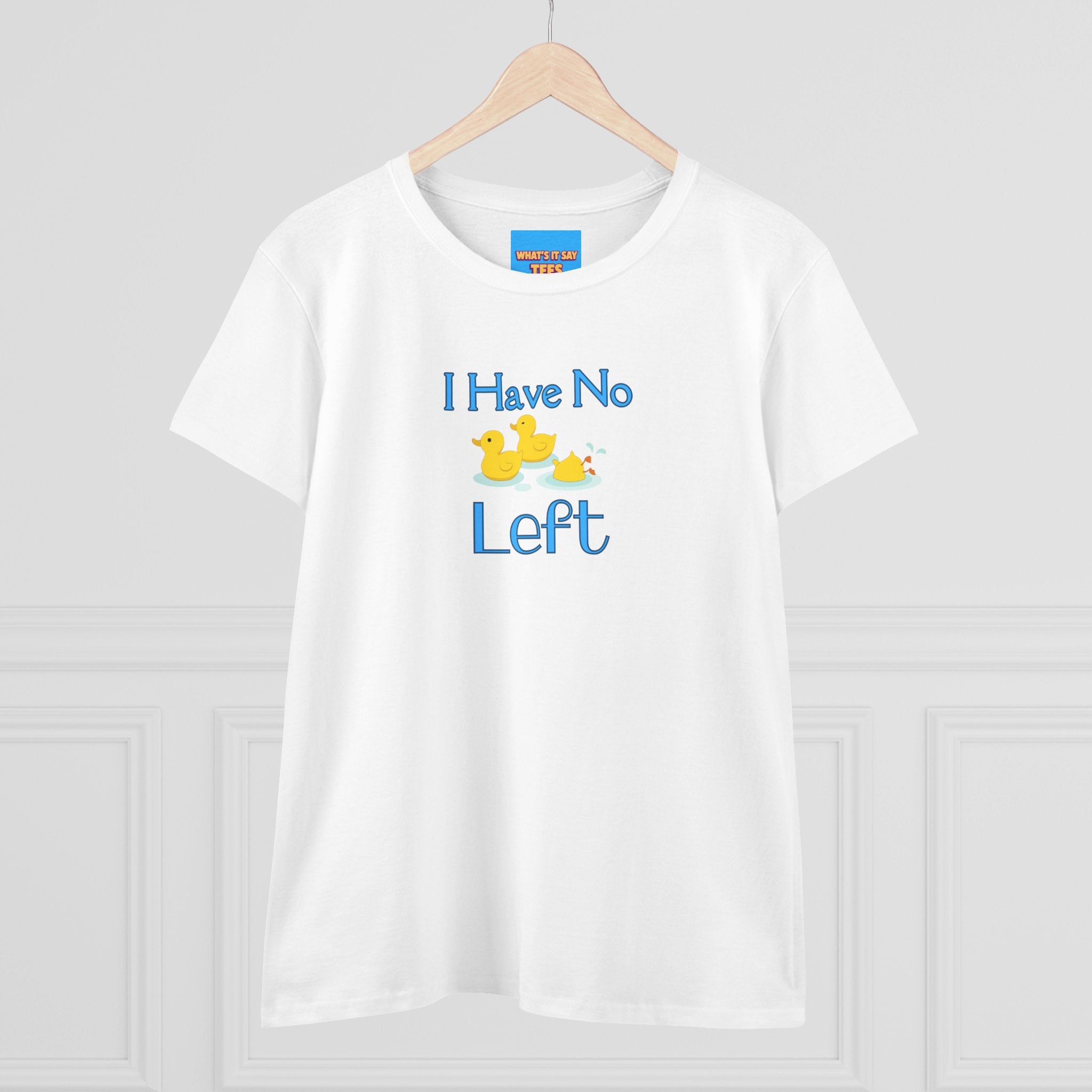 What's It Say Tees-I Have No Ducks left T-Shirt — Cute Rubber Duck Graphic Tee for Moms & New Parents