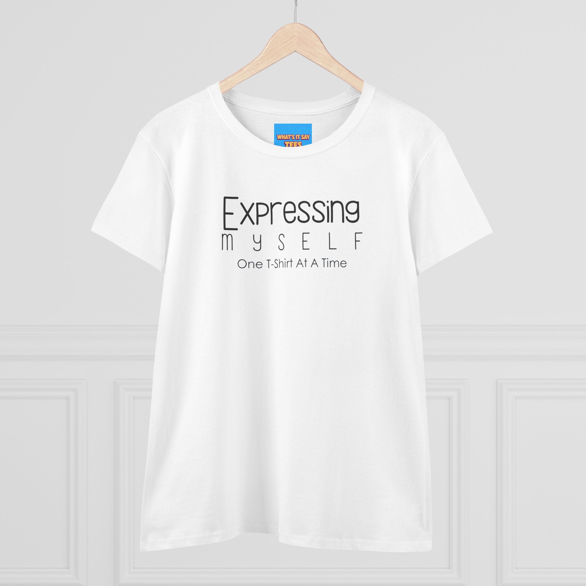 What's It Say Tees-Expressing Myself Women’s Tee — "Expressing Myself: One T-Shirt At A Time" Minimal Graphic Tee