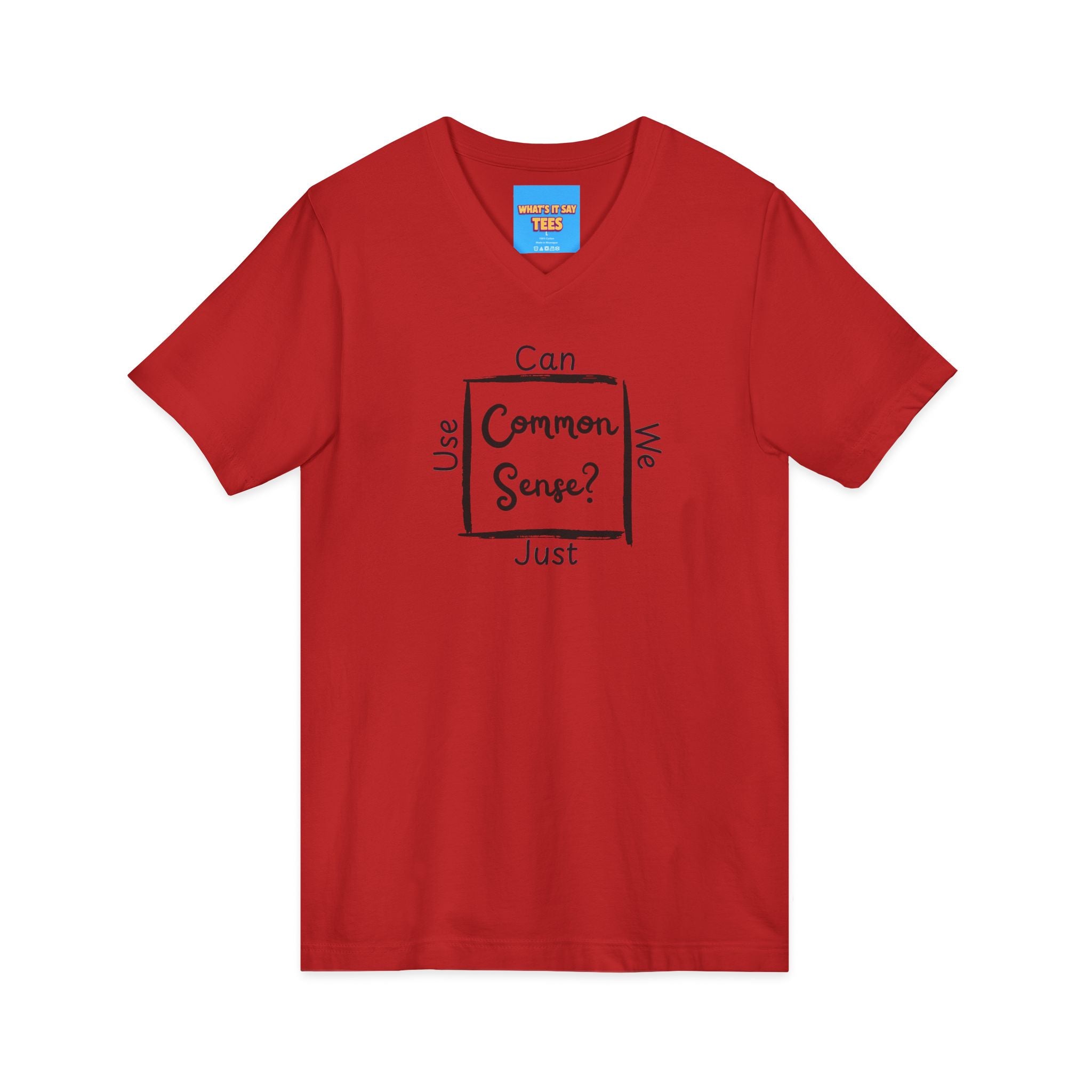 What's It Say Tees — "Can We Just Use Common Sense?" Casual Graphic Shirt