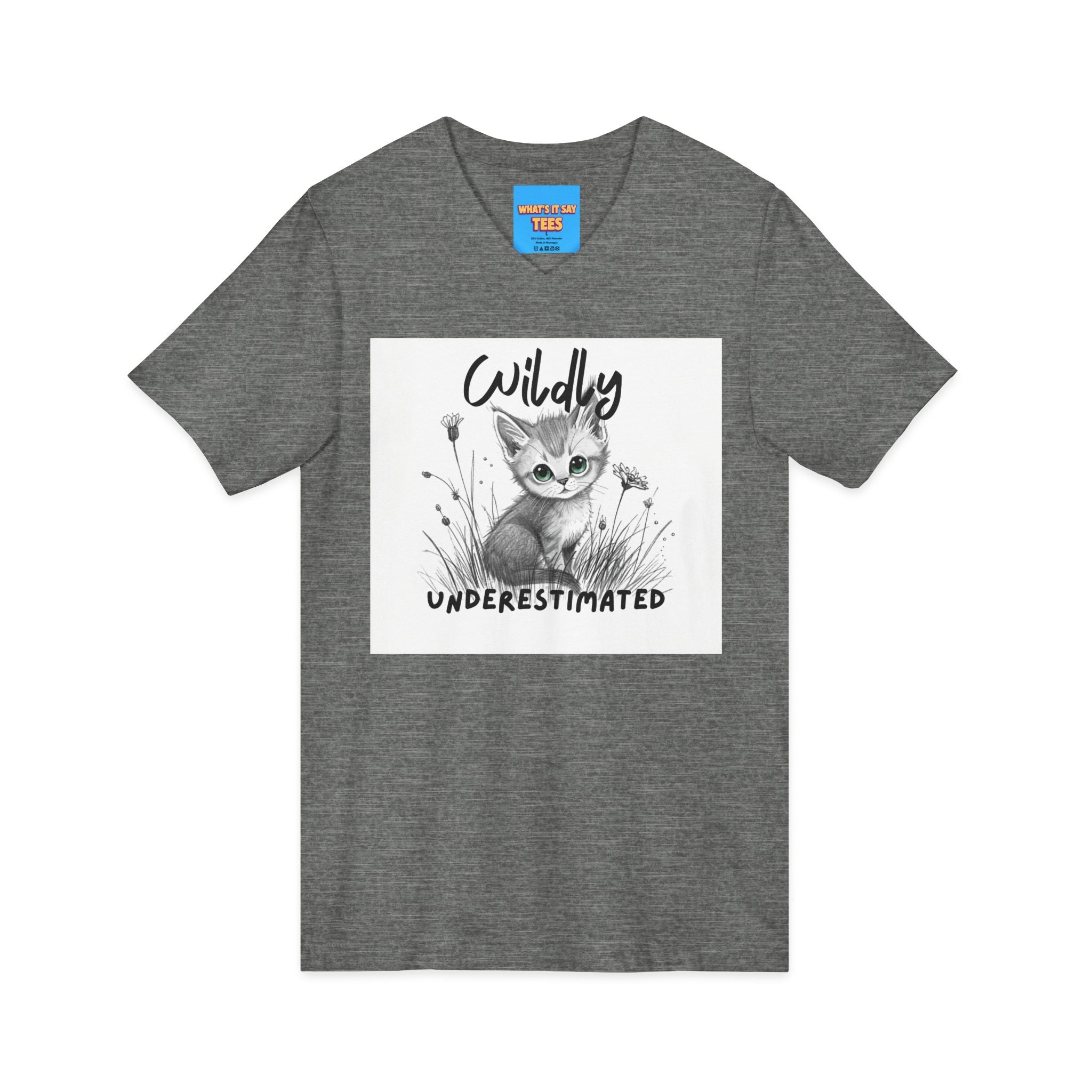 What's It Say Tees- Wildly Underestimated V-Neck Tee