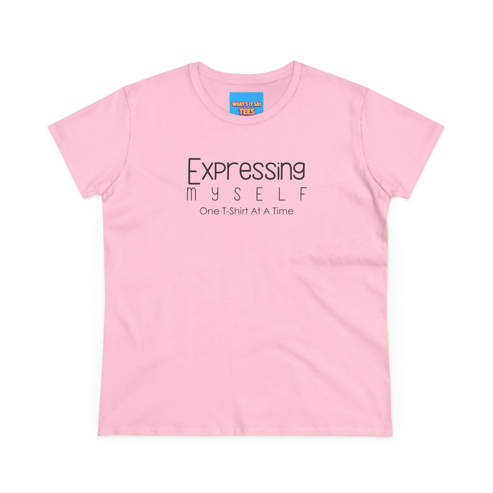 What's It Say Tees-Expressing Myself Women’s Tee — "Expressing Myself: One T-Shirt At A Time" Minimal Graphic Tee