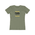 What's It Say Tees-Hello Friend T-Shirt — Women’s Casual Boyfriend Tee with Heart Accents
