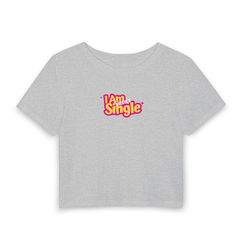 What's It Say Tees- I am Single single-Cute Retro Graphic Women's Baby Tee