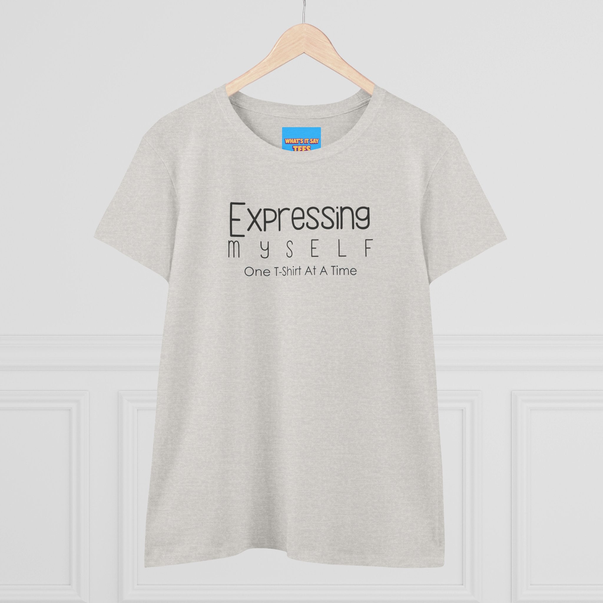 What's It Say Tees-Expressing Myself Women’s Tee — "Expressing Myself: One T-Shirt At A Time" Minimal Graphic Tee