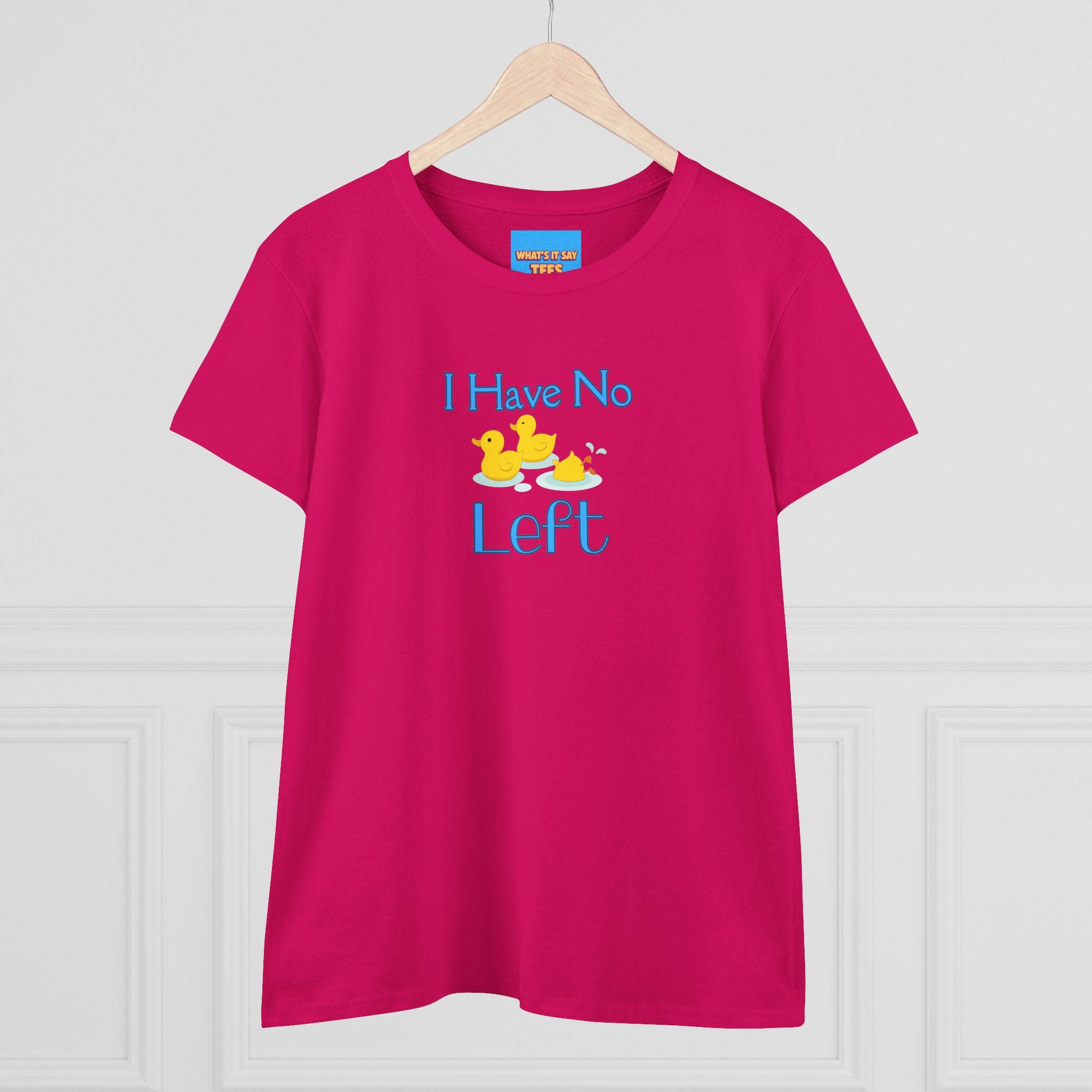 What's It Say Tees-I Have No Ducks left T-Shirt — Cute Rubber Duck Graphic Tee for Moms & New Parents