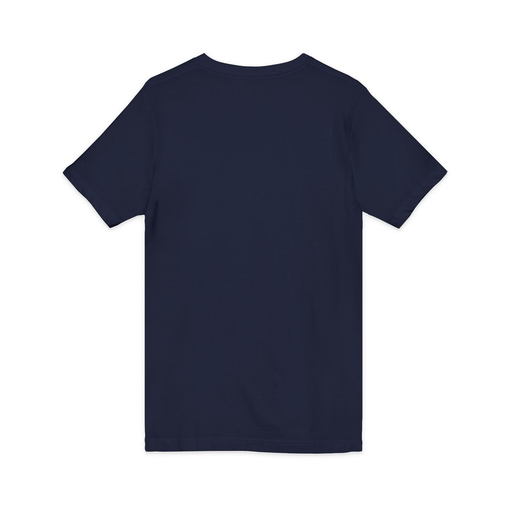 What's It Say Tees-V-Neck Tee | 'Too Much?' Minimal Script Graphic — Casual Everyday Shirt