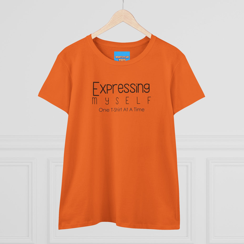 What's It Say Tees-Expressing Myself Women’s Tee — "Expressing Myself: One T-Shirt At A Time" Minimal Graphic Tee