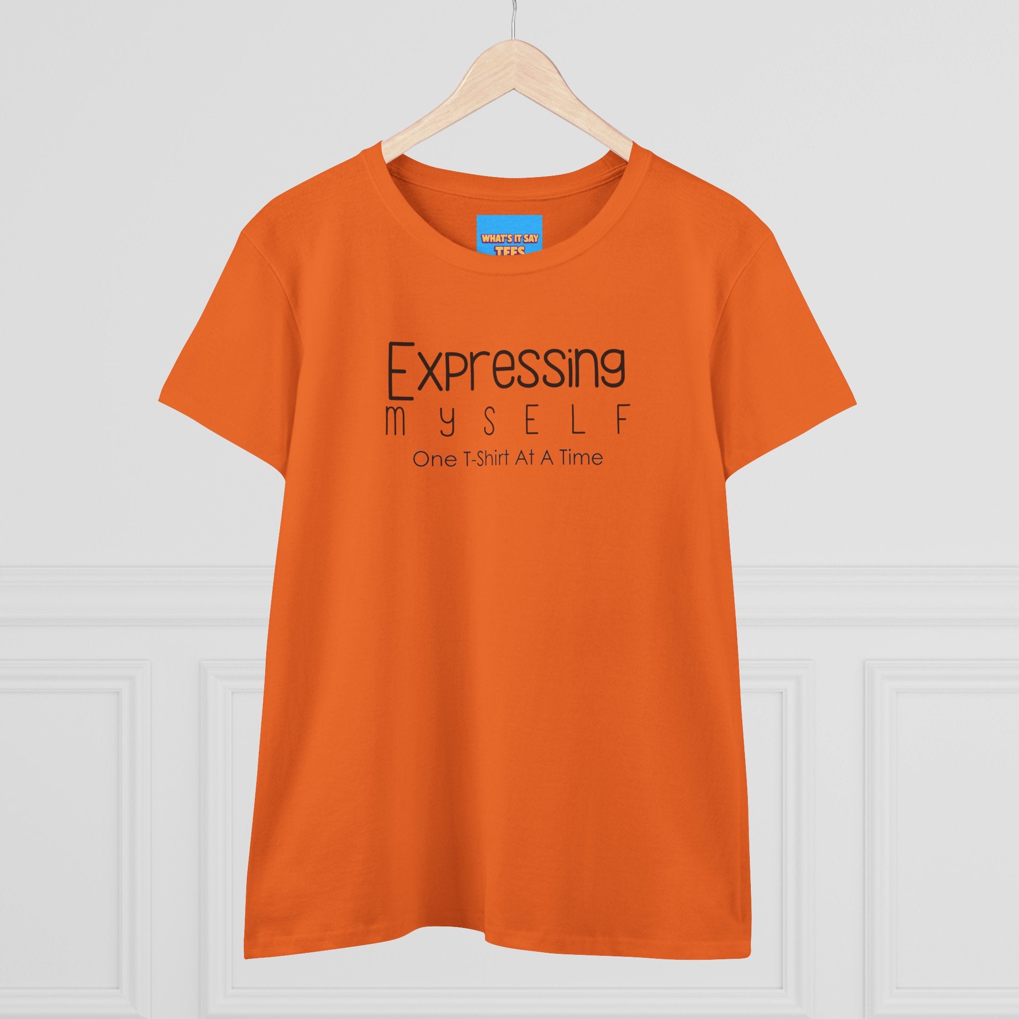 What's It Say Tees-Expressing Myself Women’s Tee — "Expressing Myself: One T-Shirt At A Time" Minimal Graphic Tee