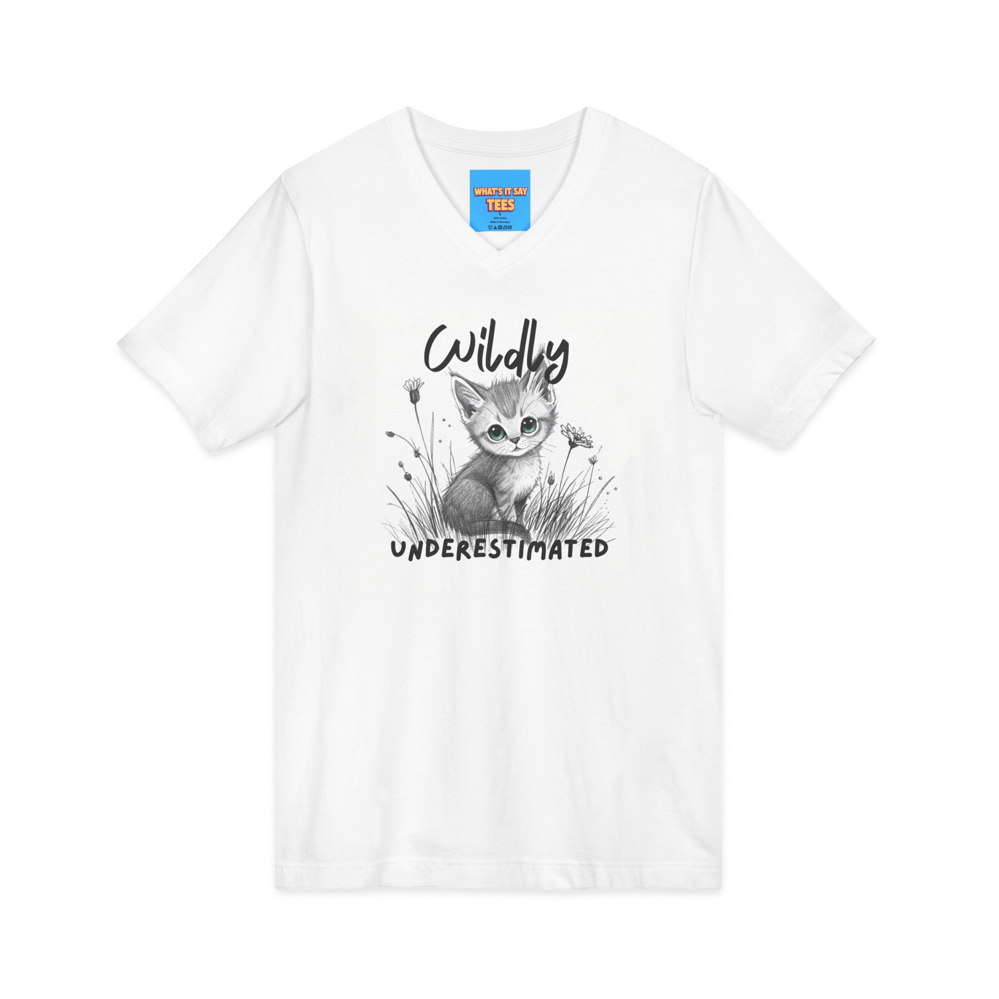 What's It Say Tees- Wildly Underestimated V-Neck Tee