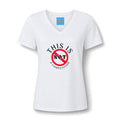 What's It Say Tees-V-Neck Tee — "This Is Not a Competition" Feminist Statement Shirt