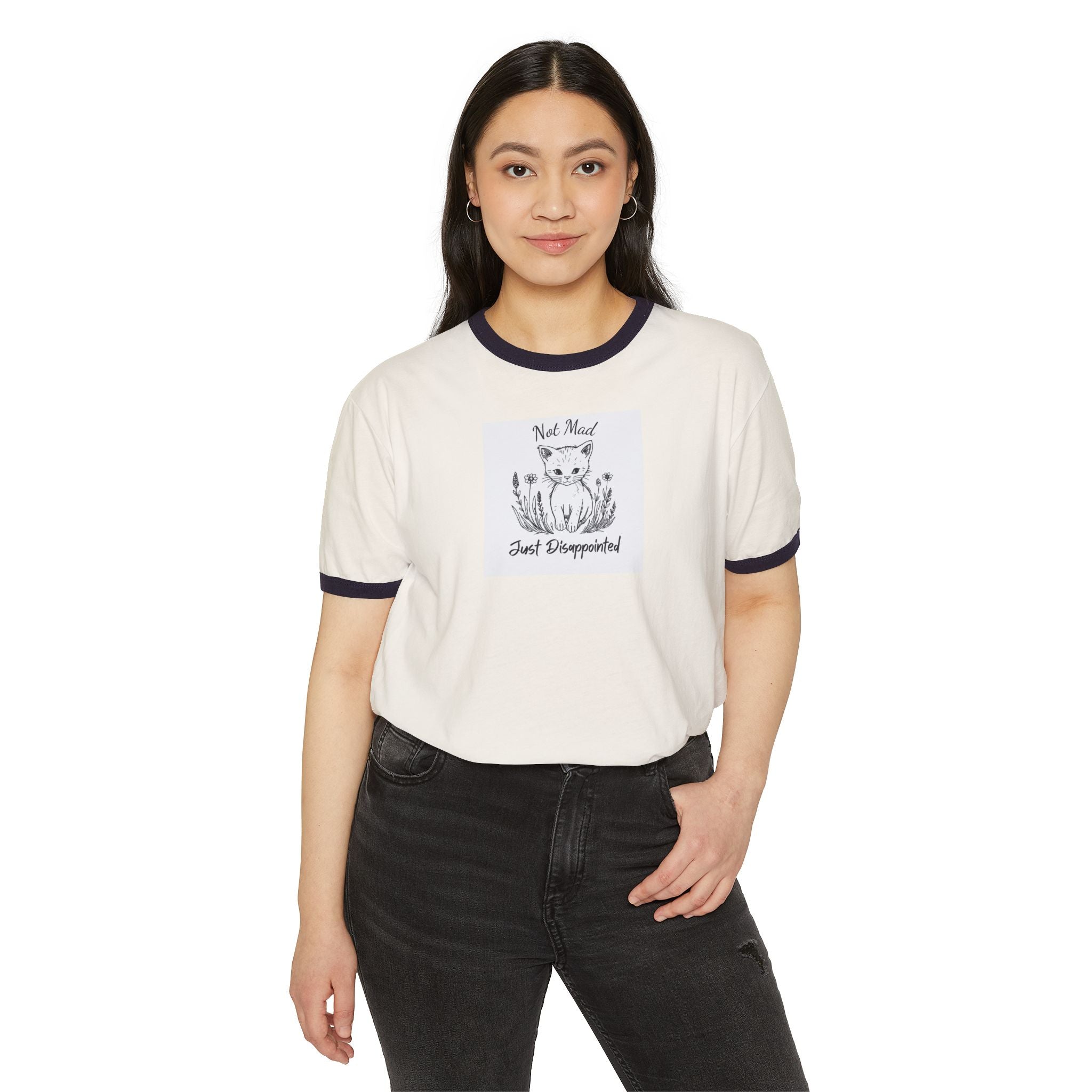 What's It Say Tees- Not mad just disappointed- Ringer T-Shirt