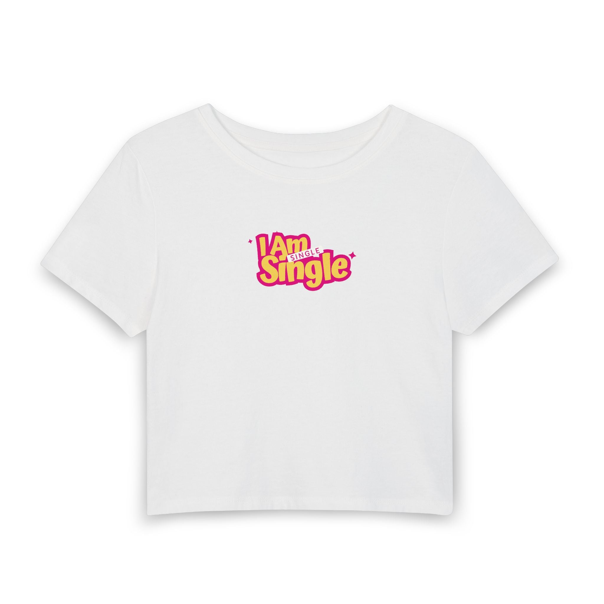 What's It Say Tees- I am Single single-Cute Retro Graphic Women's Baby Tee