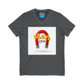 What's It Say Tees-Man Child V-Neck Tee — Retro Horseshoe Magnet Graphic Shirt