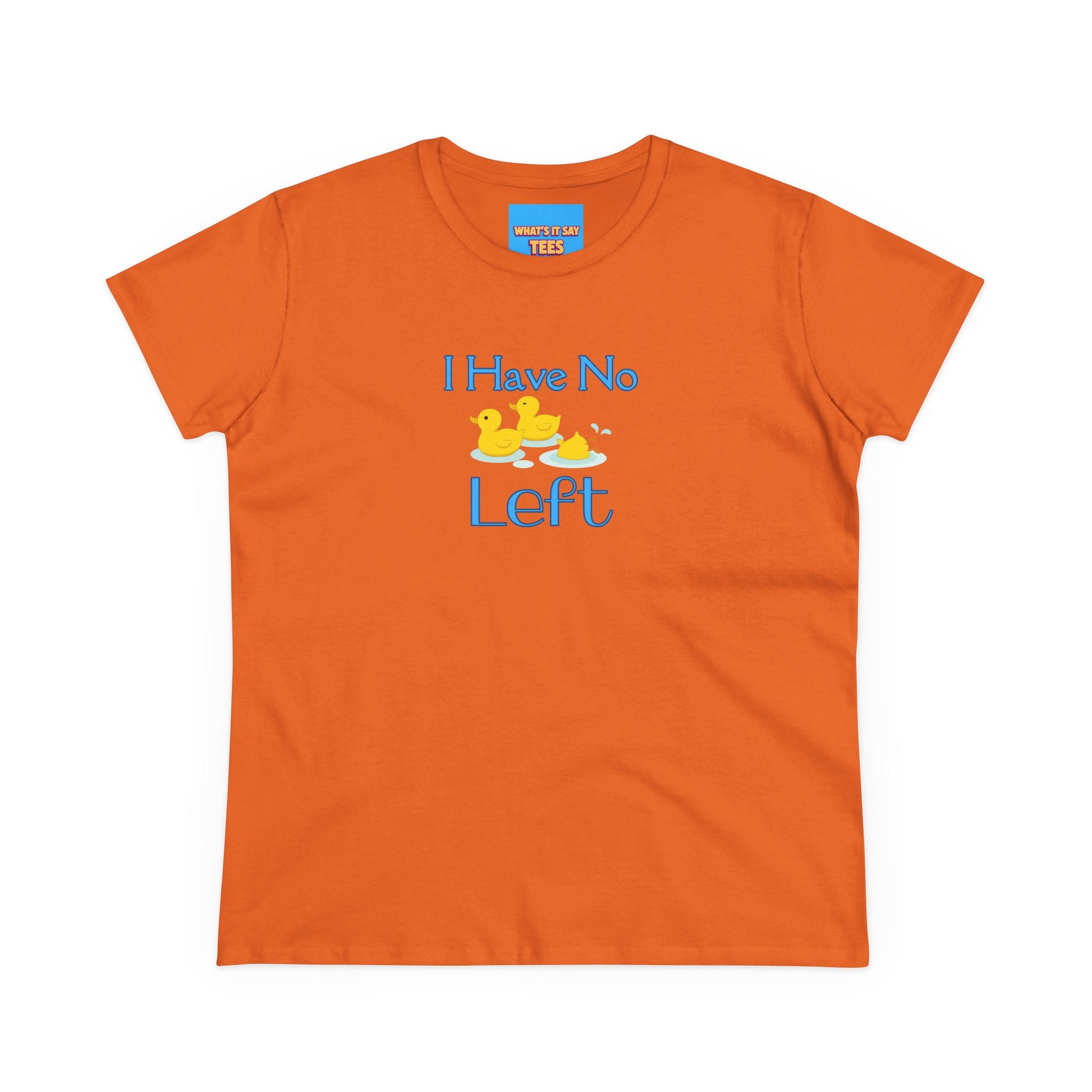 What's It Say Tees-I Have No Ducks left T-Shirt — Cute Rubber Duck Graphic Tee for Moms & New Parents