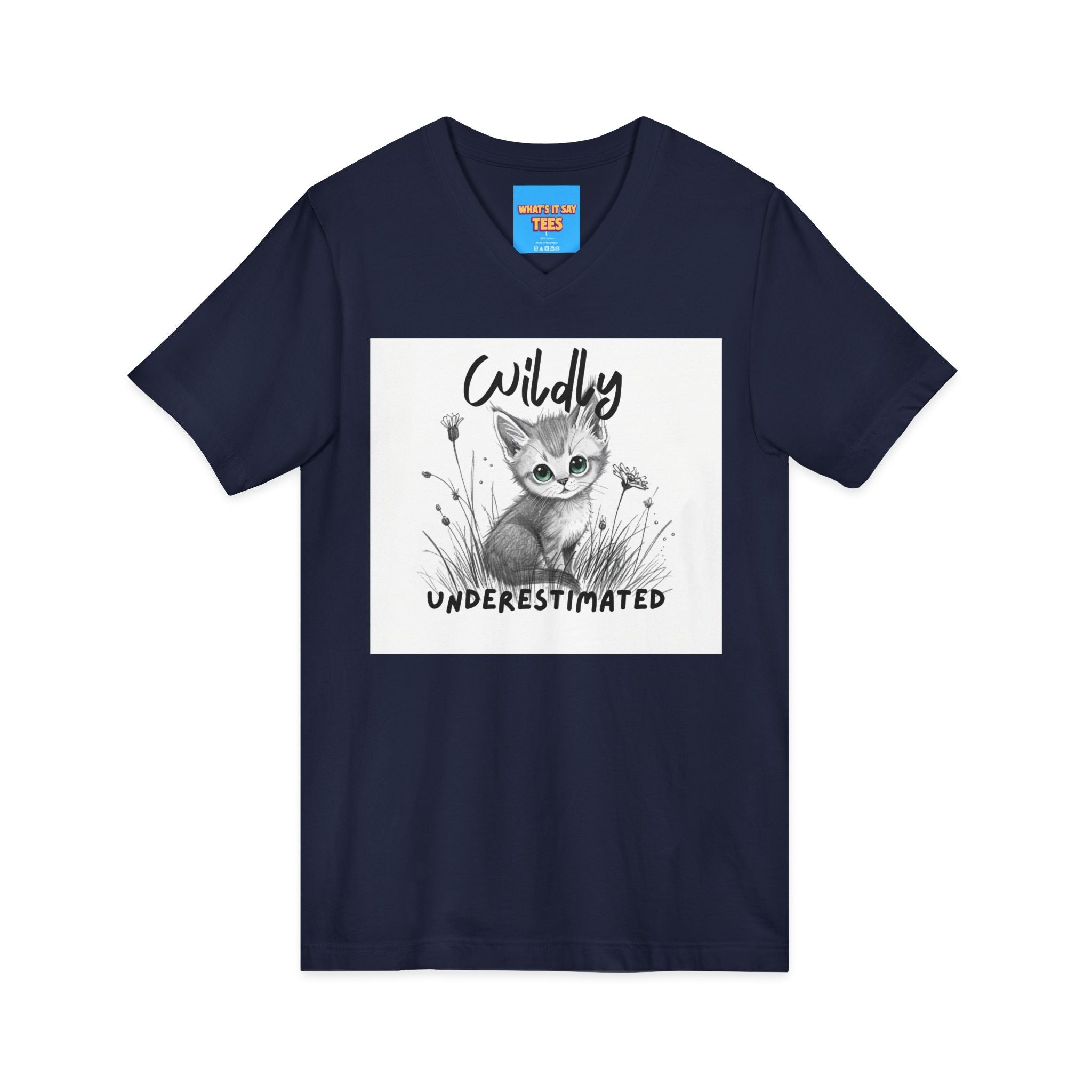 What's It Say Tees- Wildly Underestimated V-Neck Tee