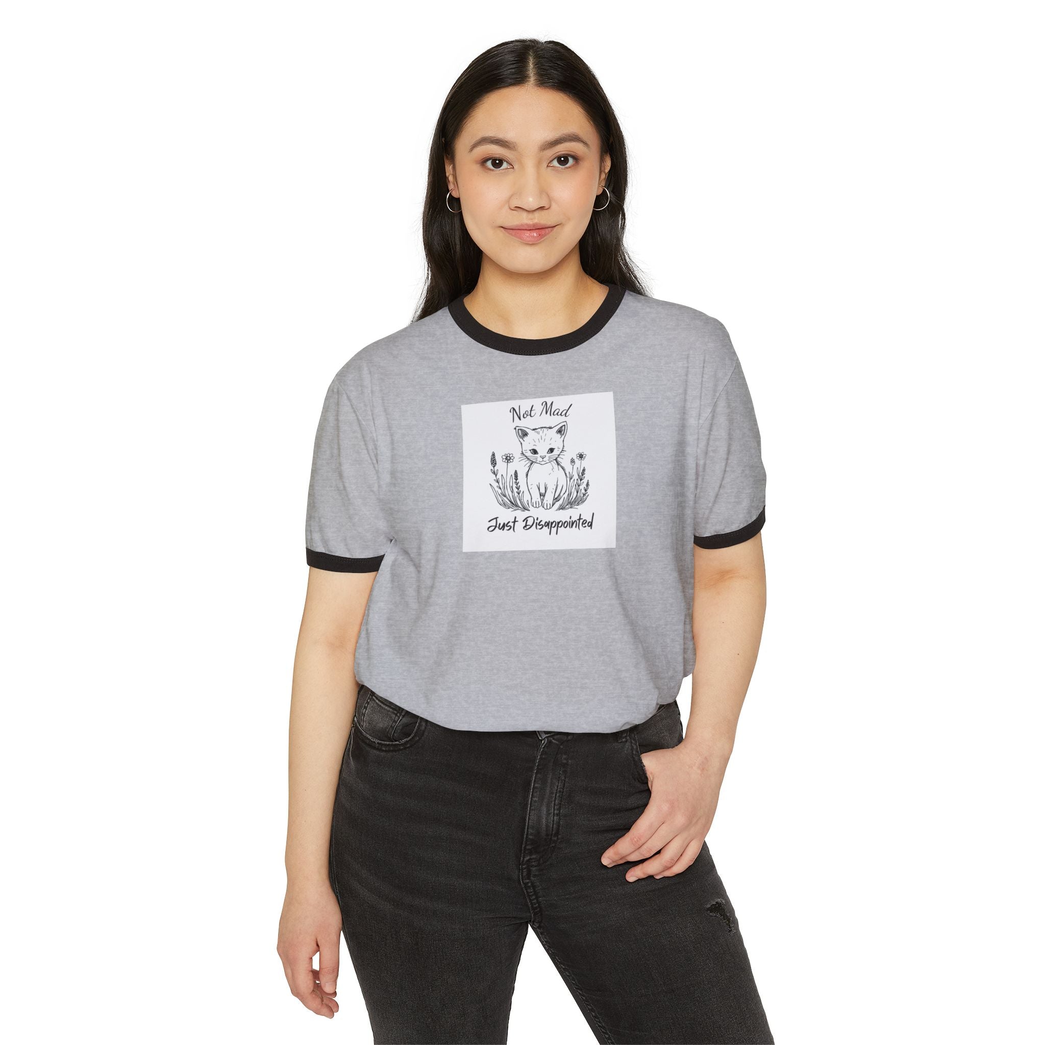 What's It Say Tees- Not mad just disappointed- Ringer T-Shirt