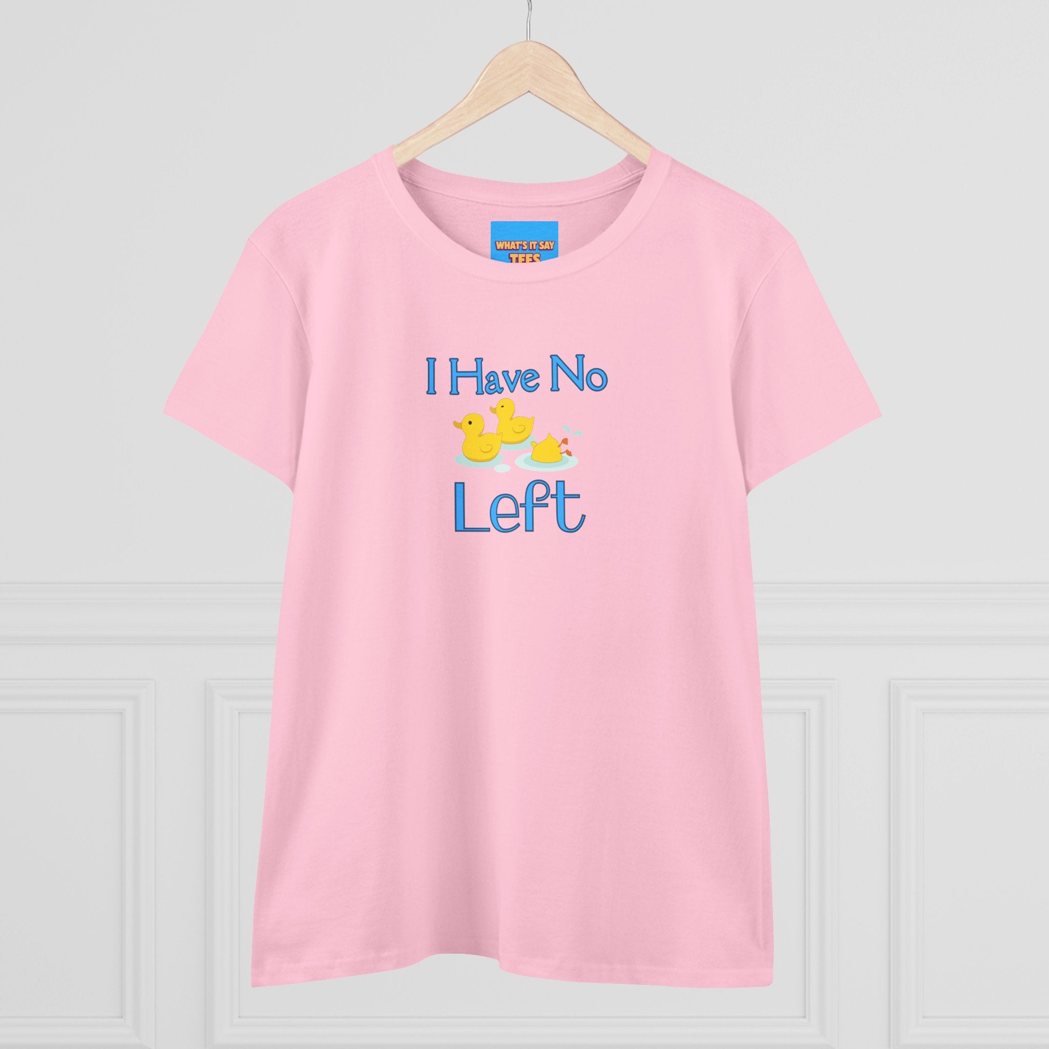 What's It Say Tees-I Have No Ducks left T-Shirt — Cute Rubber Duck Graphic Tee for Moms & New Parents