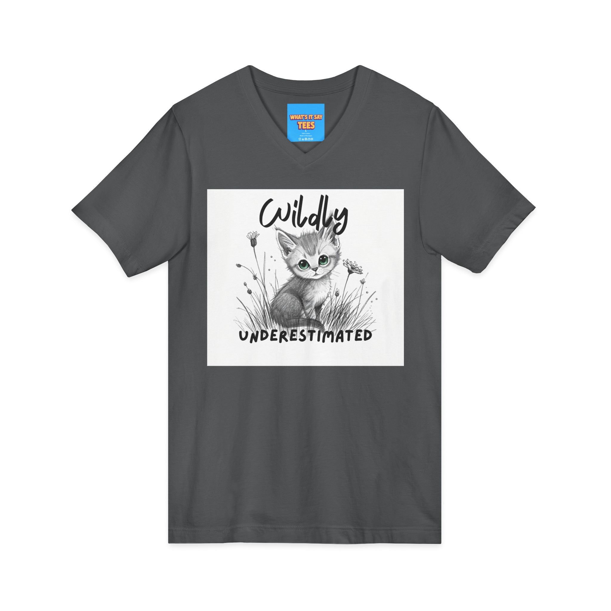 What's It Say Tees- Wildly Underestimated V-Neck Tee