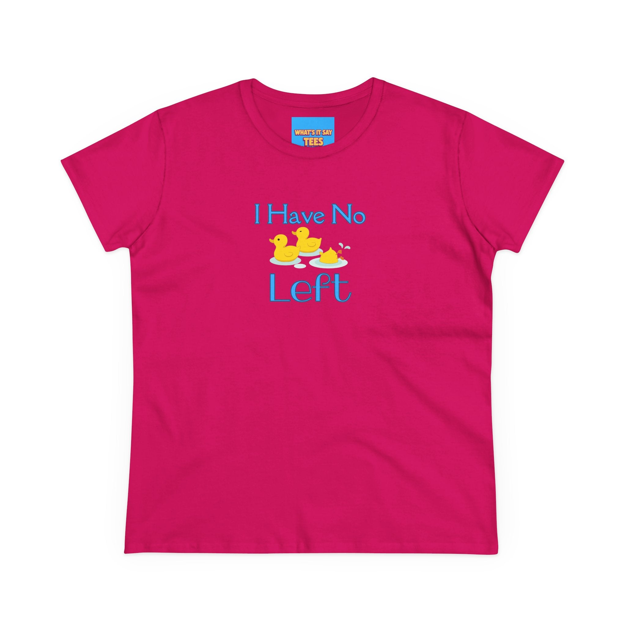 What's It Say Tees-I Have No Ducks left T-Shirt — Cute Rubber Duck Graphic Tee for Moms & New Parents