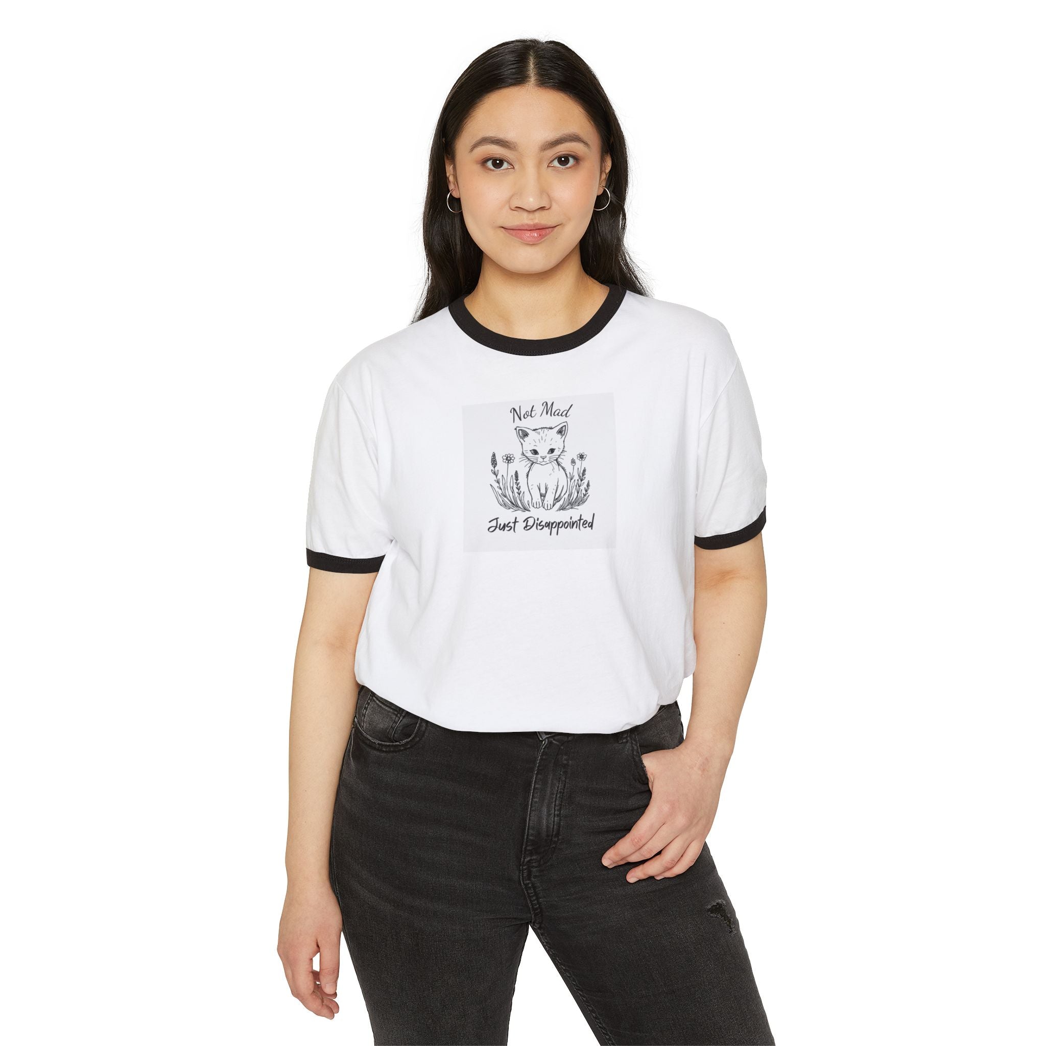 What's It Say Tees- Not mad just disappointed- Ringer T-Shirt