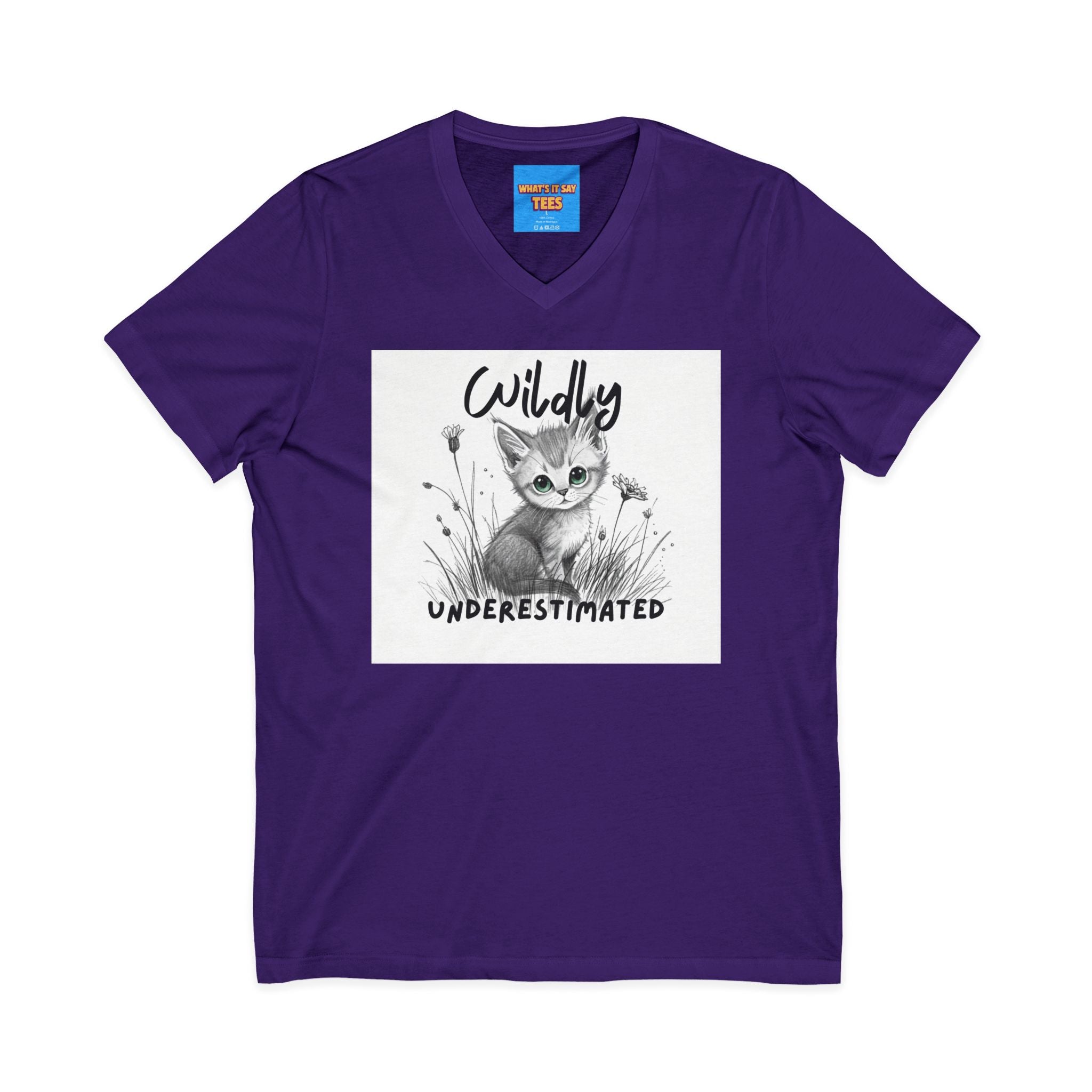 What's It Say Tees- Wildly Underestimated V-Neck Tee