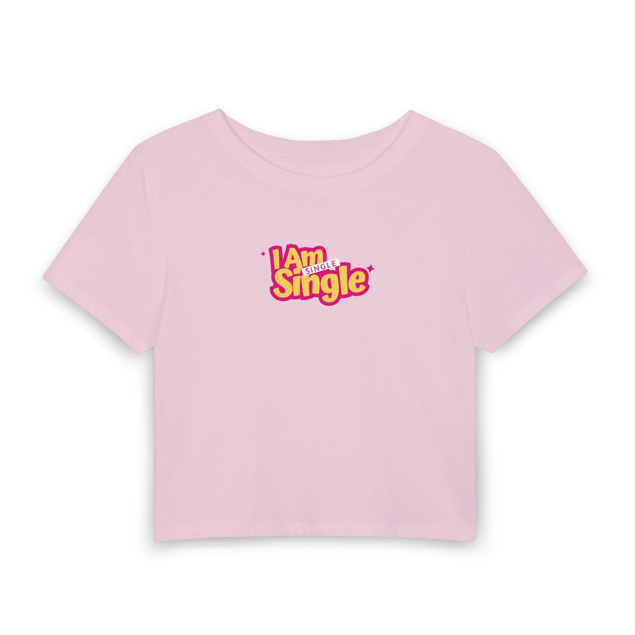 What's It Say Tees- I am Single single-Cute Retro Graphic Women's Baby Tee
