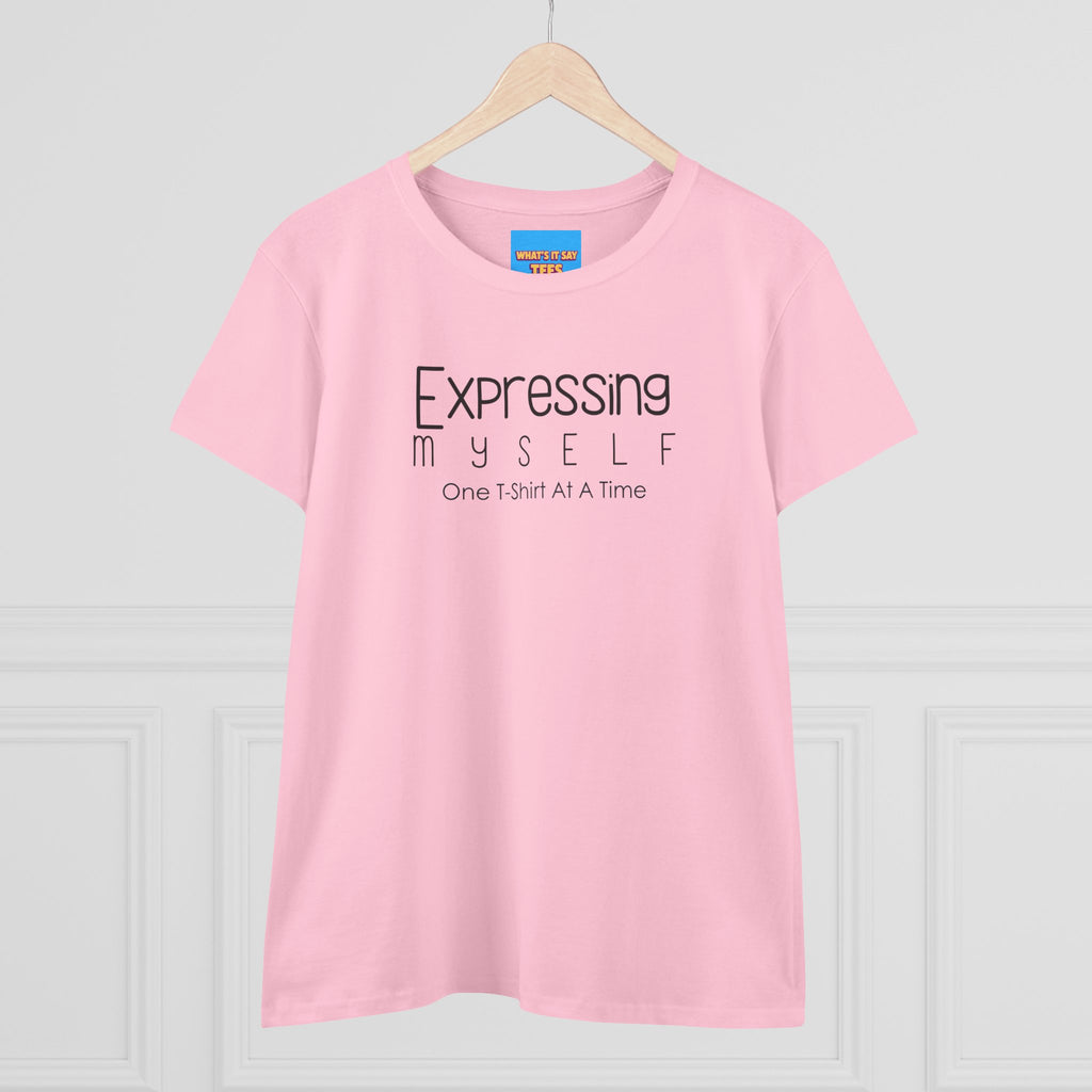 What's It Say Tees-Expressing Myself Women’s Tee — "Expressing Myself: One T-Shirt At A Time" Minimal Graphic Tee