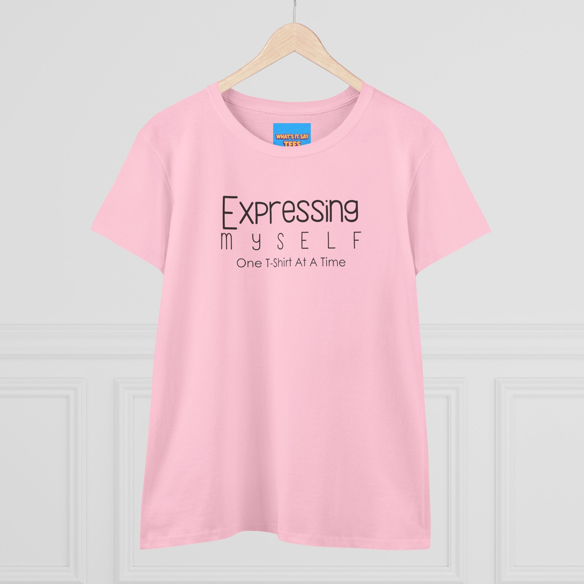 What's It Say Tees-Expressing Myself Women’s Tee — "Expressing Myself: One T-Shirt At A Time" Minimal Graphic Tee