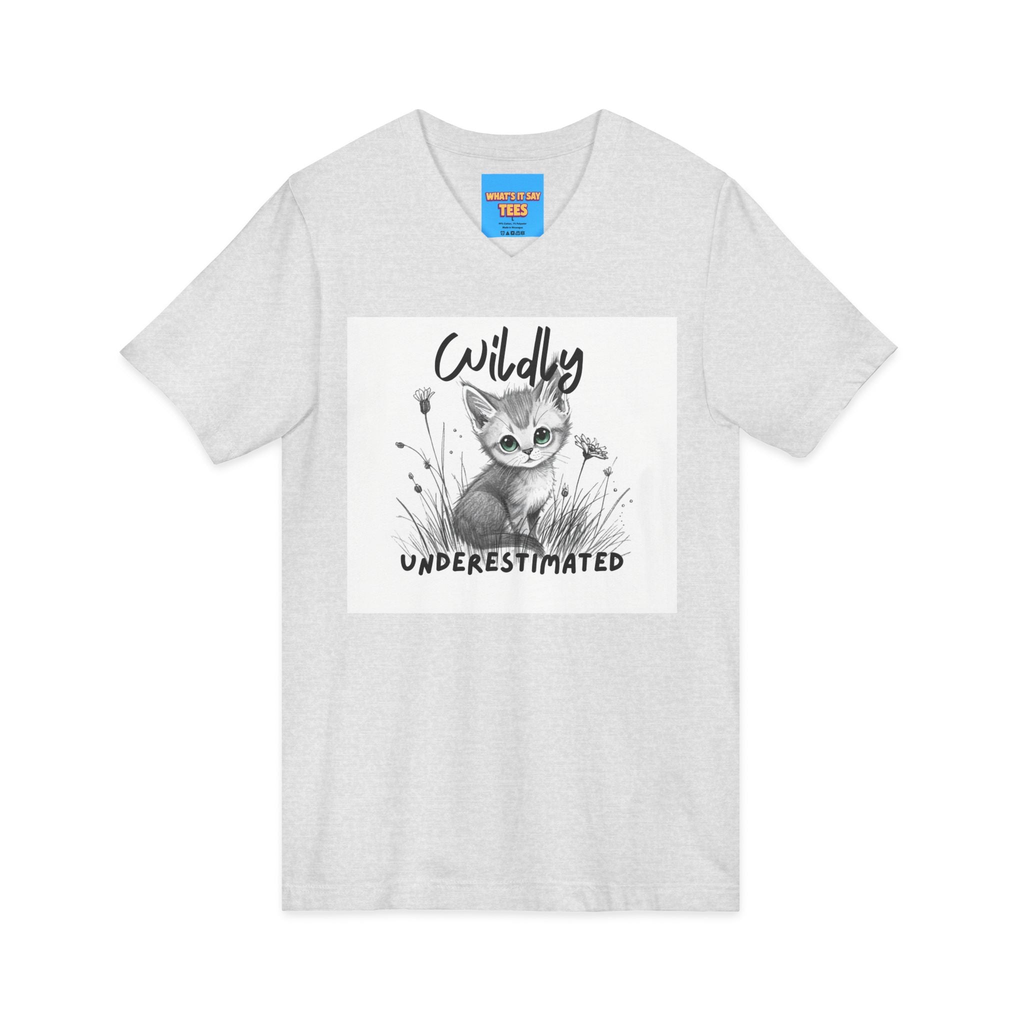 What's It Say Tees- Wildly Underestimated V-Neck Tee