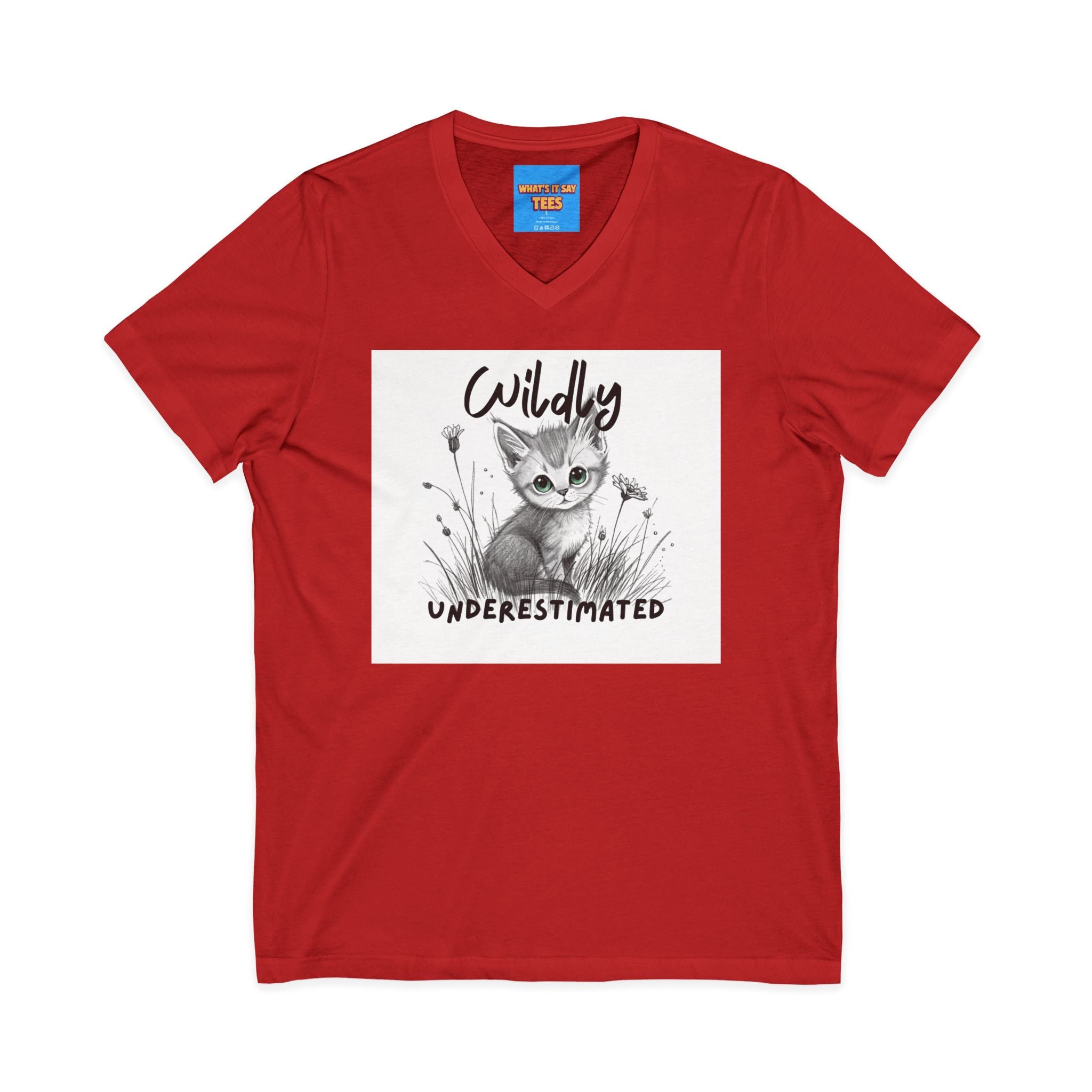 What's It Say Tees- Wildly Underestimated V-Neck Tee