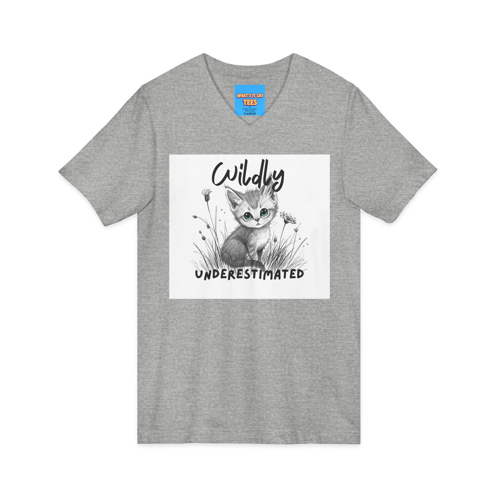 What's It Say Tees- Wildly Underestimated V-Neck Tee