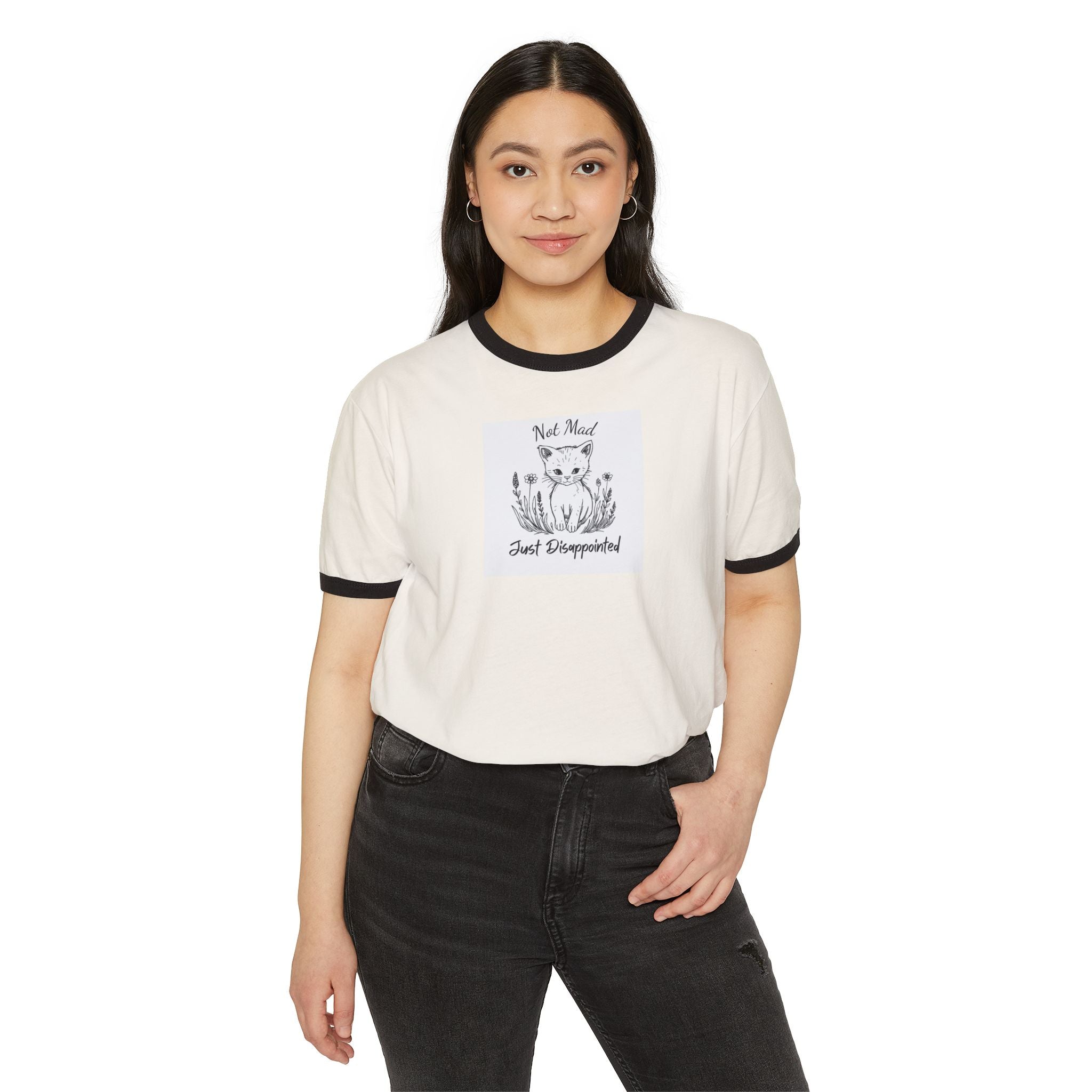 What's It Say Tees- Not mad just disappointed- Ringer T-Shirt