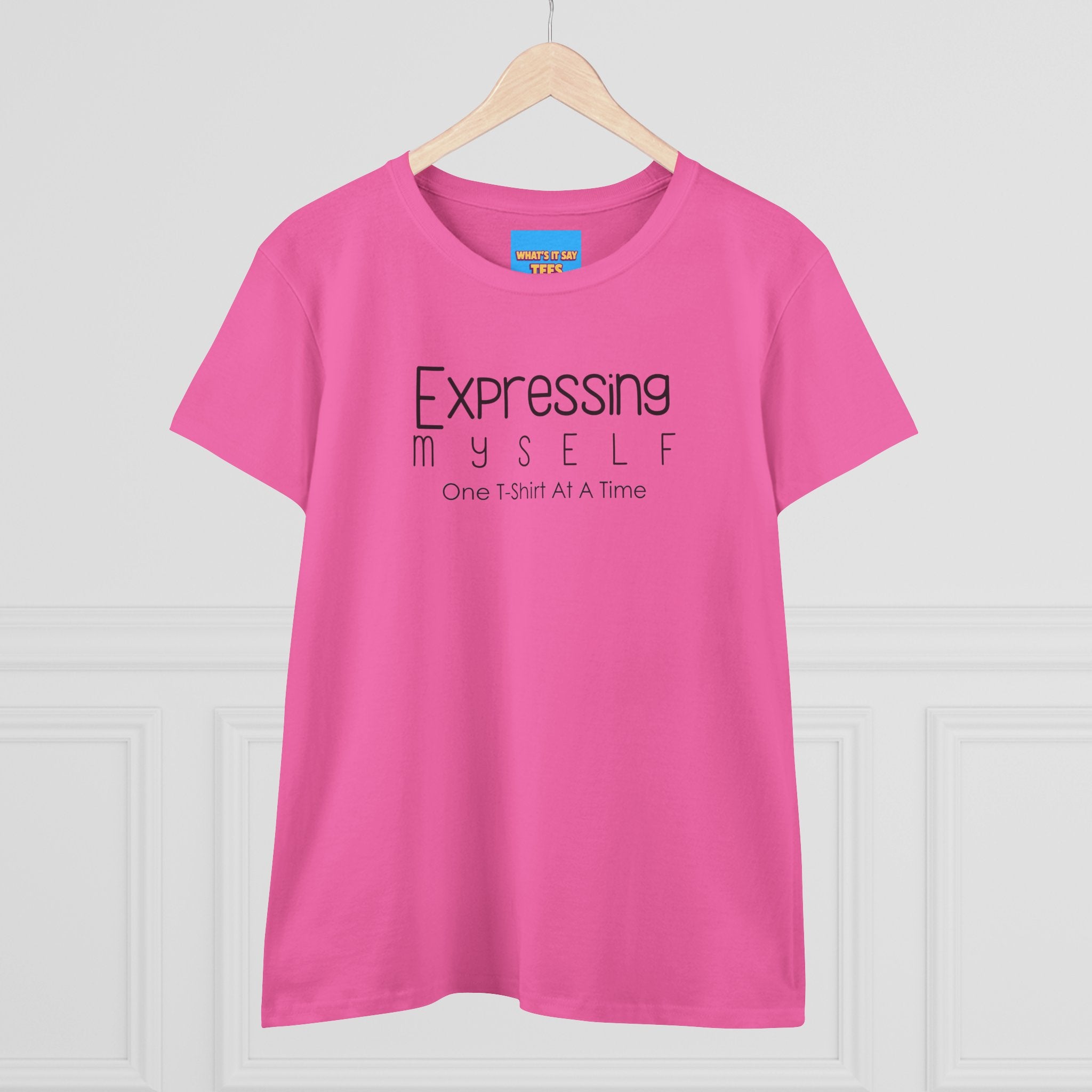 What's It Say Tees-Expressing Myself Women’s Tee — "Expressing Myself: One T-Shirt At A Time" Minimal Graphic Tee