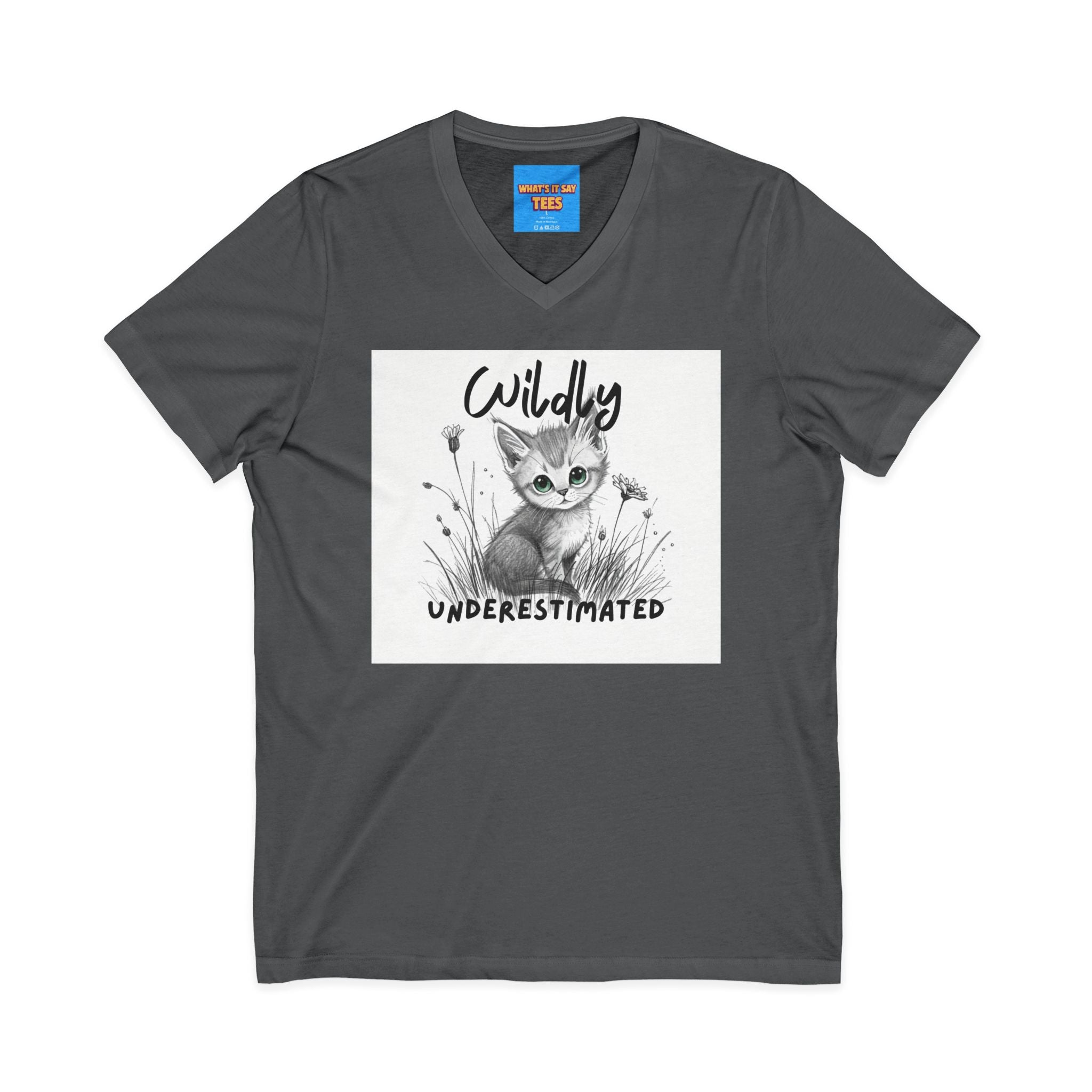 What's It Say Tees- Wildly Underestimated V-Neck Tee