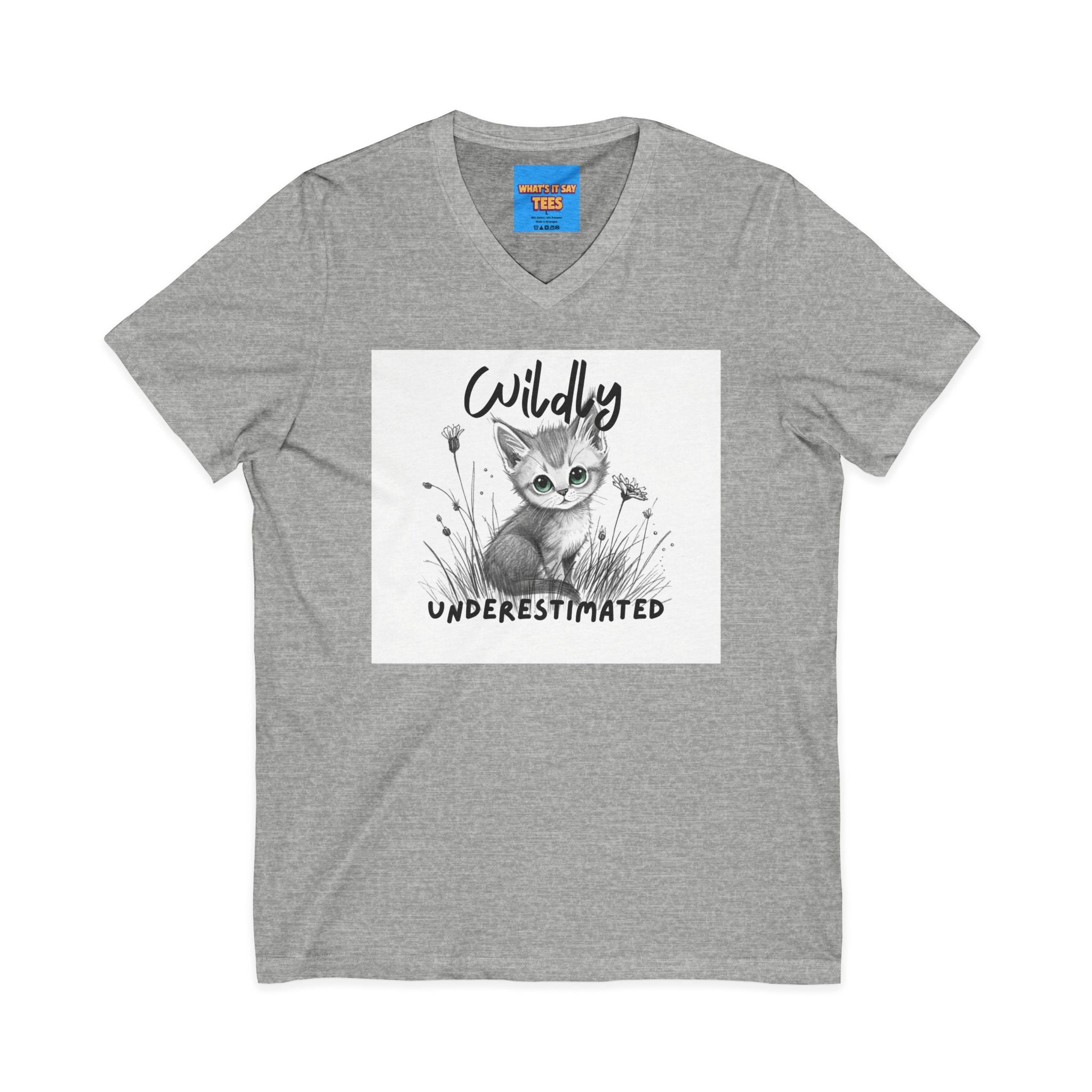 What's It Say Tees- Wildly Underestimated V-Neck Tee
